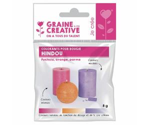 Graines Créatives 3 Colorants Solides Bougie Hindou