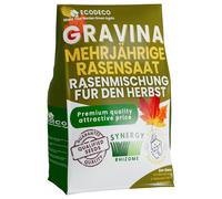Graines de gazon EcoDeco 5 kg pour 200 m² - Semis d'automne pour un gazon vert et dense au printemps - Idéal pour les pelouses sèches et ombragées - Fortement enraciné et résistant aux mauvaises herbe