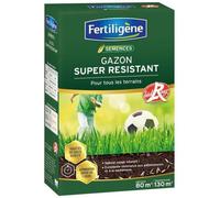 Graines de gazon FERTILIGENE Gazon Super Résistant Tous Terrains, 2 kg, très résistant, résistant à la sécheresse, Label Rouge