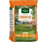 Graines de Gazon Rustique Vilmorin, Terrain Sec, 10 kg, Couverture 400-600m²