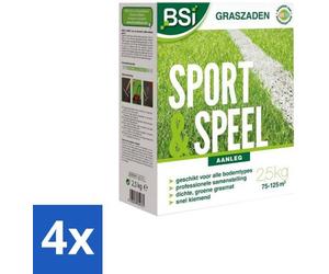 Graines de gazon Sport & Jeux - Gazon résistant et durable - 2,5 kg - 4 paquets - Lot multiple