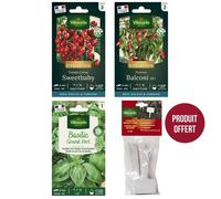 Graines - Vilmorin - Kit semis spécial balcon + 12 étiquettes de marquage offertes