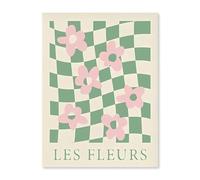 Graiting Toile d'art Mural Coloré en Forme De Cœur Vert, 1 Pièce, Rose Cerise, Peinture, Marché Aux Fleurs, Affiche Galerie Salon Confortable(01,40x50cm No Frame)