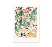 Graiting Toile De Peinture avec Système Vert Abstrait, 1 Pièce, Vase d'art Mural, Imprimés, Salon, Chambre À Coucher, Décoration La Maison(04,40x50cm No Frame)