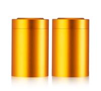 Gralara 2 Pièces Boîte Hermétique En Aluminium Compact Boîte En Aluminium avec Couvercle Étanche Récipient Stockage pour Cuisine, Camping, Orange
