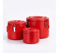 Gralara 3 Pieces Boîte Repas Isotherme Étanche Boîte Alimentaire à Loquet Portable Pot Repas En Inox, Array, Rouge