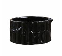 Gralara 3 Pièces Bol à Matcha avec Fouet et Support Style Ère Traditionnelle Kit Préparation du Thé Moulu sign Bambou, Noir
