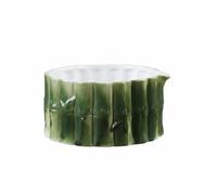 Gralara 3 Pièces Bol à Matcha avec Fouet et Support Style Ère Traditionnelle Kit Préparation du Thé Moulu sign Bambou, Vert Dégradé