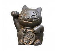 Gralara 3 Pièces Ornement Chaton Rétro En Fer Résine Statuette Chat Levant Patte Souriante Médaille Décor Bureau Étagère Salon Cadeau, 6 pièces