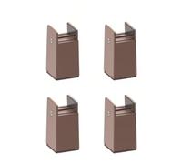 Gralara 4 Pièces Patin Meuble à Pince Stable Rehausseur Lit avec Pince Robuste pour Bureau, Hauteur 100 Mm, Marron