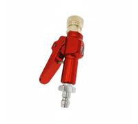 Gralara Adaptateur de Raccordement Rapide Raccord Fileté Système d'air Adaptateur Soupape de Sécurité pour Tâches Pneumatiques Convient Atelier Atelier Garage, Rouge