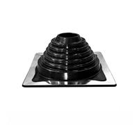 Gralara Bague D'étanchéité Toit En Silicone Ajustement Universel Bague D'étanchéité à Base Métallique Noir Passage Tuyau Toit pour Toiture