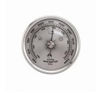 Gralara Baromètre Analogique avec Cadran Métal Manomètre Hygromètre Thermomètre Affichage Pression Mmhg Hpa Aiguille Centrale Style Classique Fixation Murale, Argent