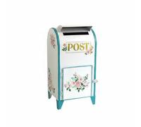 Gralara Boîte aux Lettres Décorative Vintage Boîte Postale Coffret Rangement Boîte Métal Fer Touche Cosy et Ordre au Quotidien pour Petites Notes et Reçus Adaptée aux Étagères Entrée Terrasse Jardin