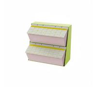 Gralara Boîte de Rangement pour Sachets de Thé Organiseur à Tiroir Distributeur à Compartiments Coffret de Comptoir Boîtier Compact et Maintenance Facile pour, Vert Pêche