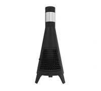 Gralara Brasero Conique Trépied Brasero en Métal Noir Chaleur Uniforme pour Jardin