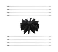 Gralara Brosse de Cheminée Flexible Outil Nettoyage Conduit Tige Souple Tête Nylon Résistante Brosse Ramonage Domestique Adaptée pour Entretien Conduit Chemin, 8 tiges