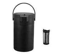 Gralara Carafe Thermique à Pompe Portable Récipient Isotherme à Pompe Pot Isotherme à pour Maison, Réunions, Noir, 2.5L