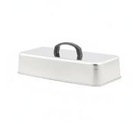 Gralara Cloche Rectangulaire en Acier Inoxydable Anti-Éclaboussures Cloche à Fromage Chauffage Uniforme Couvercle Plaque Chauffante pour Gril Plat, Cuisine, 33.0X14.5X6.8cm