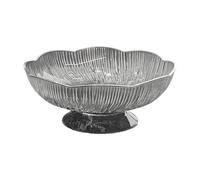 Gralara Corbeille à Fruits, Coupe sur Pied Élégante, Plat de Service Polyvalent en Matière PET, Présentoir Centre de Table et Porte-fruits pour Noix et Biscuits, pour Salon et Salle, Noir