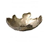 Gralara Corbeille à Fruits En Métal Forme Naturelle Relief Texturé Multifonction Décoration Maison, Bronze Antique