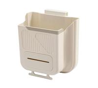 Gralara Corbeille à Papier de Cuisine, Poubelle Suspendue Au Design élégant, Idéale pour Véranda, Buanderie Ou Maison, 25x12x20cm Beige