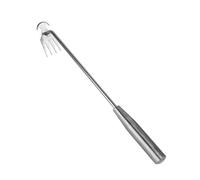 Gralara Désherbeur Manuel Extracteur de Mauvaises Herbes Outil de Jardinage Transplanteur Compact En Acier Inoxydable Facile à Transporter Adapté Au Jardin Po, 40 Cm 4 Dents