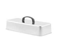 Gralara Dôme de Cuisson en Acier Inoxydable 201, Cloche Plancha Multifonction avec Poignée Anti-Chaleur, Couvercle pour Aliments, Accessoire Rectangulaire pour Barbecue, 33x14.5x6.8cm