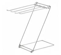 Gralara Égouttoir en Acier Inoxydable Porte Support de Séchage Pliable Multifonction Antirouille pour Torchons Éponges Ustensiles Base Autoportante Adapté à, Bouchon Caoutchouc
