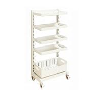 Gralara Étagère de Rangement Cuisine Chariot à roulettes Panier Empilable Support à Légumes Chariot Utilitaire Métal Épais à Panneaux Renforcés Montage sans, Color to 2, 5L 4B 1K