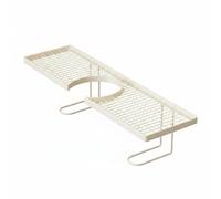 Gralara Étagère de Salle de Bain Étagère Lavabo Support Robinet Organisateur Évier Range-Accessoires en Fer Forgé à Poser sur Le Bec avec Libre et Nettoyage, Moyenne 50 Cm, Noir