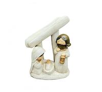 Gralara Figurine Famille Résine Figurine Sculpture Décorative Statuette Personnage Matière Résine Synthétique Finition Main Scène Tendre avec Enfant