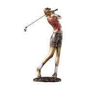Gralara Figurine Jeur Golf Nordique en Résine Sportif Figurine Jeur Base Ovale Texturée Élégant Statute pr Console D'entrée, Style A