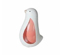 Gralara Figurine Oiseau Céramique Ornement Statue Sculpture en Porcelaine Raffinée Finition Lisse pour Intérieurs Neutres et Bois Clair Adaptée aux Étagères, Rouge, Grand