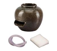 Gralara Fontaine à Eau en Pot Terre avec Tuyau d'arrosage, Fontaine Table pour Bureau ou extérieur d'hôtel, S