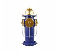 Gralara Hydrant Décoratif Résistant à Intempéries Borne Hydrante Détails Fins Décoration Extérieure pour Chiots, Bleu, Grand