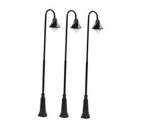 Gralara Lot de 3 Mini Lampadaires Décoratifs pour Allée Extérieure, pour Jardin, 7.6 X 1.2 Cm
