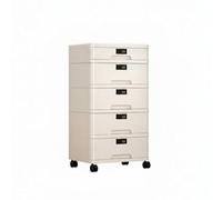 Gralara Mini Coffre-Fort à Tiroirs Anti-Poussière Classeur de Bureau à Code Structure Robuste Caisson de Bureau Verrouillable pour Chambre, 5 Tiroirs 4 Hauts + 1 Bas