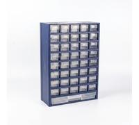 Gralara Organisateur 41 Tiroirs sans BPA Organiseur Bureau Rangement Petites Pièces Moulé, Bleu
