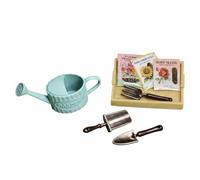 Gralara Outils de Jardin Miniatures Réaliste Arrosoir Miniature Finition Soignée Mini Arrosoir Décoratif pour Micro Décor, Vert, Arrosoir De Jardin avec Graines De Fleurs