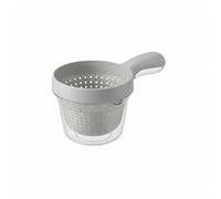 Gralara Panier Industriel Coupelle Égouttoir Organisateur Système Deux-en-un avec Poignée Pratique pour Nettoyer Fruits Pâtes Légumes Convient à la Vie Domestique, Gris