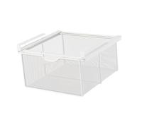Gralara Panier Métallique sous étagère, Tiroir Suspendu, Polyvalent, Gain de Place, Panier à Tiroir Coulissant Suspendu pour Le Bureau et La Maison, Blancxl