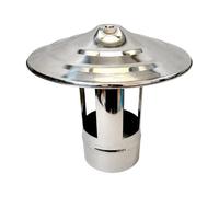 Gralara Pare-Pluie Cheminée Cvercle Arrondi Peu D'entrien Chapeau Cheminée en Acier Inoxydable Anti-Vent scendant pr Cuisines Rurales, Style B