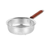 Gralara Passoire de Cuisine Cuillère Filtrante Fine Poignée Longue Solide Système Antidérapant Acier Inoxydable Conçue pour Égoutter Les Pâtes Les, 14cmx5cm