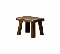 Gralara Petit Tabouret Carré en Bois Style Chinois Tabouret Bas en Bois Résistant à l'usure Article Domestique pour Entrée, Tabouret en Bois Massif, Petite Taille