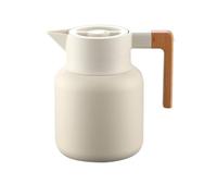 Gralara Pichet Isotherme Bouton Poussoir Carafe Isotherme Anti-Fuite Carafe sous pour Maison, Array, Blanc Cassé, 1.6L