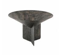 Gralara Plateau En Métal avec Base Géométrique Aspect Vieilli Plateau Décoratif Compact Décoration pour Console