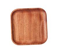 Gralara Plateau Plateau de Service Plateau Plateau en Bois Artisanat Résistant Facile à Nettoyer Adapté à la Décoration de Table, 18cmx18cmx1,5cm