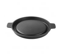 Gralara Poêle Fonte Ronde Chauffage Direct Poêle Fonte Noir Ustensile Cuisine, Poêle À Frire Convexe