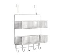 Gralara Porte-serviettes à Suspendre à La Porte, Panier En Filet, Organisateur Antirouille, Idéal pour La Cuisine, La Salle de Bain, La Chambre Ou Toute Autre, Blanc, S